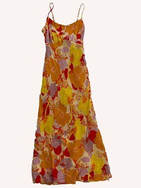 NWOT ASTR the Label Floral Tropical Maxi Cami Dress with Back Tie Size Small